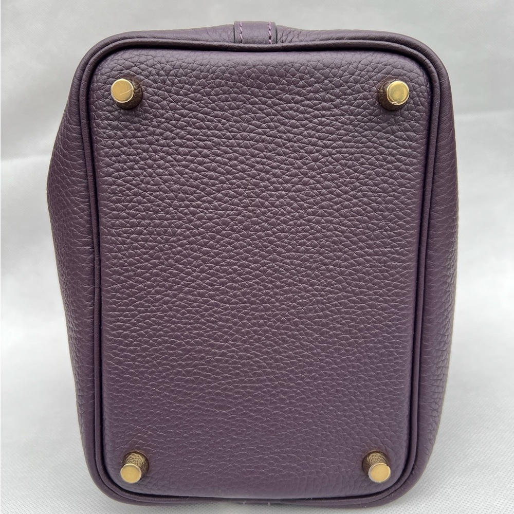 Hermes Plum Leather Picotin Tote with Gold Hardware - Picture 5 of 14